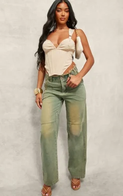 Vintage Raw Edge Waistband Boyfriend Jeans