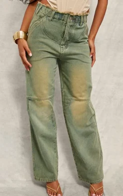 Vintage Raw Edge Waistband Boyfriend Jeans
