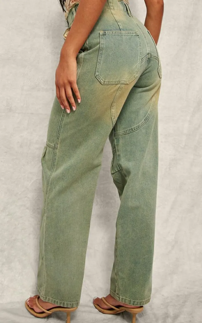 Vintage Raw Edge Waistband Boyfriend Jeans