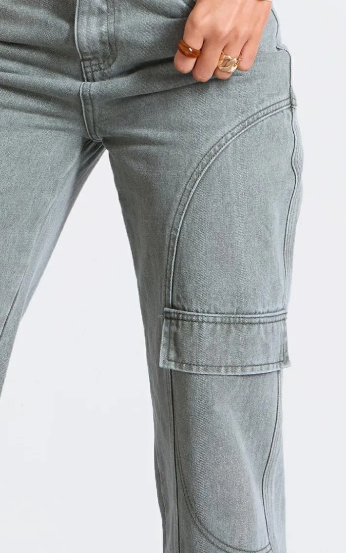 Vintage Seam Detail Straight Leg Jeans