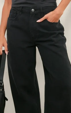 Washed Black Boyfriend Low Rise Jeans