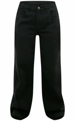 Washed Black Boyfriend Low Rise Jeans