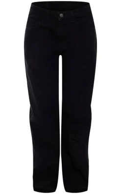 Washed Black Low Rise Faded Boyfriend Jeans