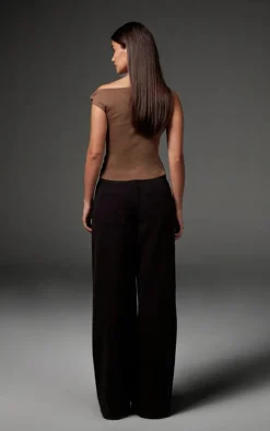 Washed Black Wide Leg Jeans