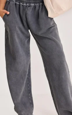 Washed Charcoal Extreme Oversized Slouchy Wide Leg Sweatpants