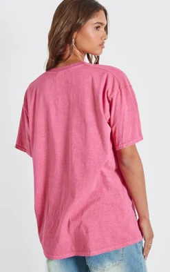 Washed Red Cin Cin Oversized T Shirt