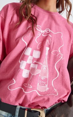 Washed Red Cin Cin Oversized T Shirt