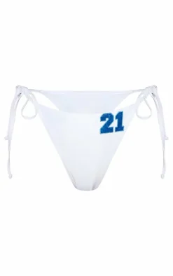 White 21 Tie Side Bikini Bottoms