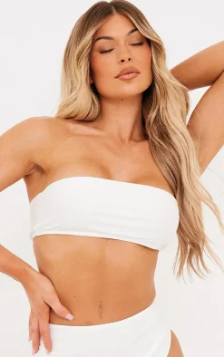 White Bandeau Mix & Match Bikini Top