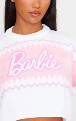 White Barbie Christmas Sweater