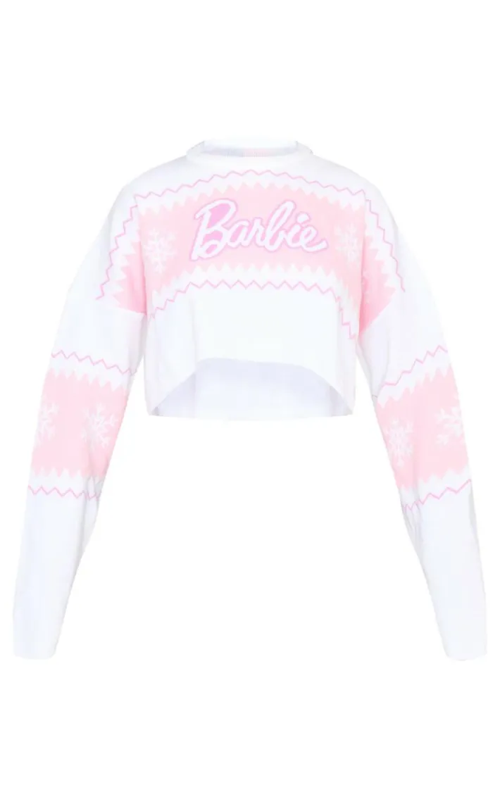 White Barbie Christmas Sweater