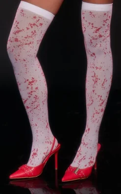 White Blood Stained Stockings