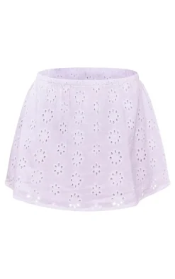 White Broderie Mini Skirt