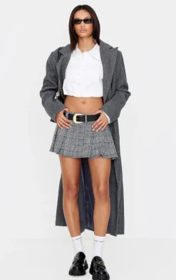 White Bubble Hem Shirt