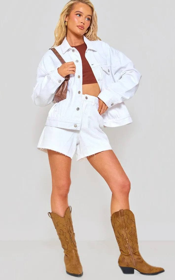 White Classic Oversized Denim Jacket