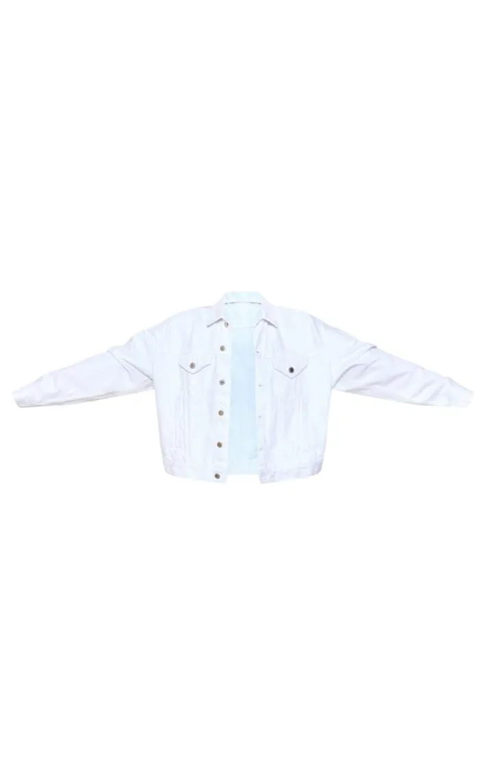 White Classic Oversized Denim Jacket