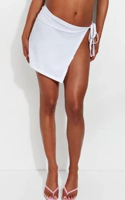 White Cotton Look Mini Sarong