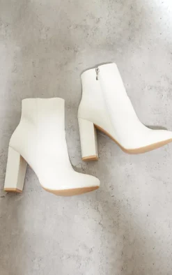 White Croc Behati Ankle Boot