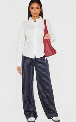 White Cut Out Side Detail Shirt