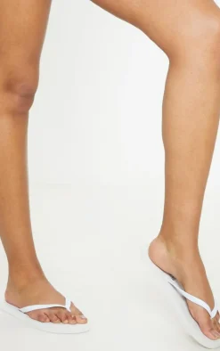 White Flip Flops