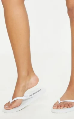 White Flip Flops