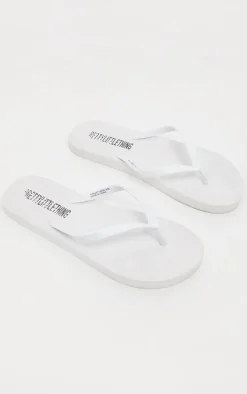 White Flip Flops