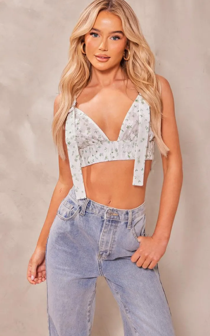 White Floral Lace Bralet