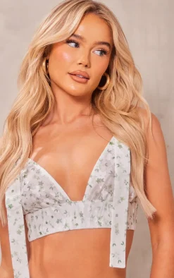 White Floral Lace Bralet