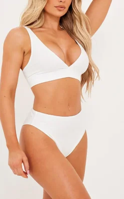 White High Waisted High Leg Mix & Match Bikini Bottom