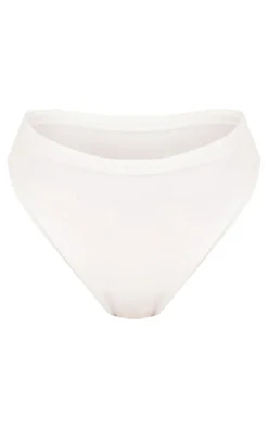 White High Waisted High Leg Mix & Match Bikini Bottom