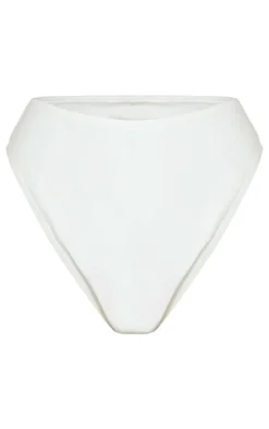 White High Waisted High Leg Mix & Match Bikini Bottom