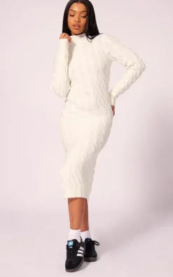 White Knit Maxi Dress