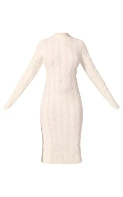 White Knit Maxi Dress