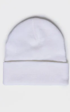 White Knitted Beanie