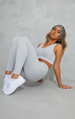 White Knitted Lace Up Sports Sneakers