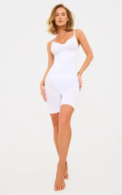 White Low Back Shapewear Bodysuit