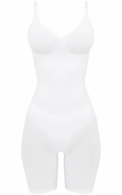 White Low Back Shapewear Bodysuit