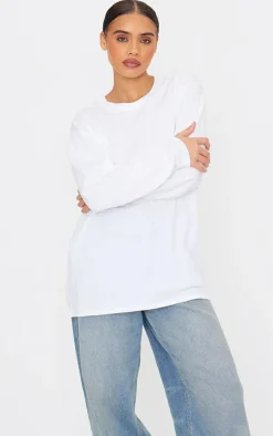 White Matcha Graphic Oversized Long Sleeve T Shirt