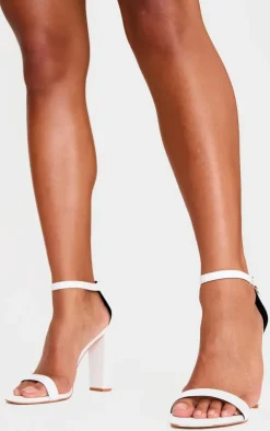White May Blocked Heeled Sandal