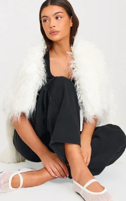 White Mesh Ballet Flats