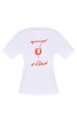 White O Clock Oversized T Shirt