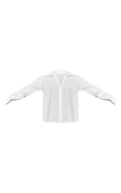 White Open Back Shirt