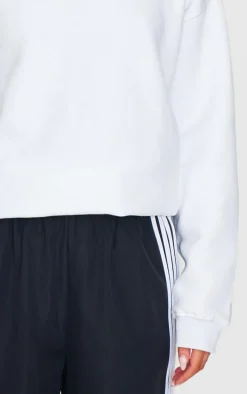 White Oversized Fit Sweatshirt