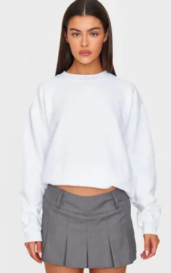 White Oversized Fitting Sweatshirt