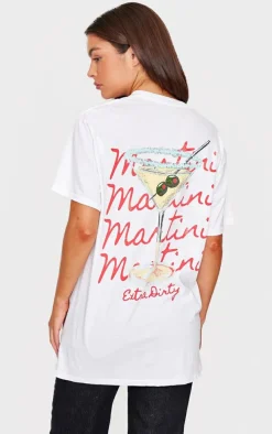 White Oversized Martini T Shirt