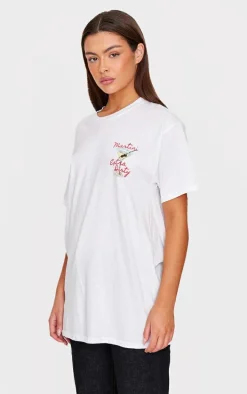 White Oversized Martini T Shirt