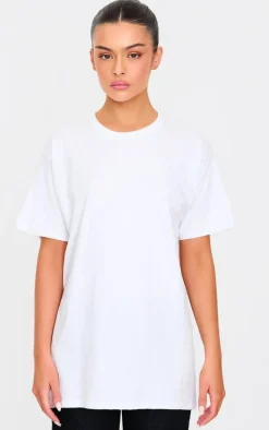 White Pancake Stack Graphic Oversized T Shirt