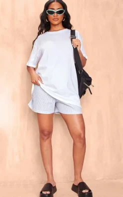 White Self Care Graphic Oversized T Shirt