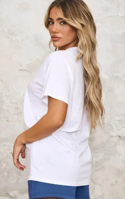 White Shell Rodeo Beach Graphic Oversized Tee