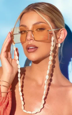 White Shell Sunglasses Chain